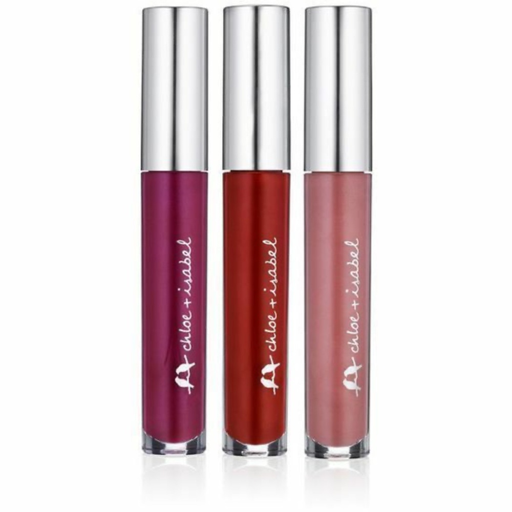 Chole + Isabel Liquid Lipstick Gloss Trio Set NEW & BOXED